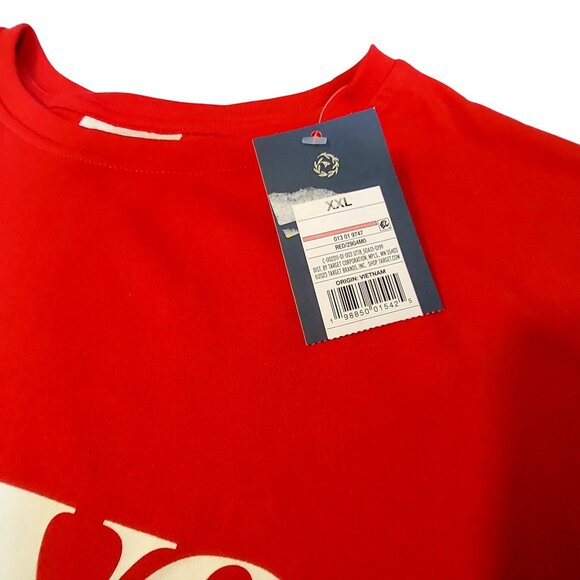 Love Graphic Red Short Sleeve T-Shirt Size XXL Universal Thread 100% Cotton - Picture 3 of 10